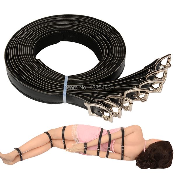 7 pièces/ensemble corps complet Bondage ceinture retenue fétiche BDSM harnais sangle adulte sexy jouet esclave jeu flirter pour Couple produit érotique