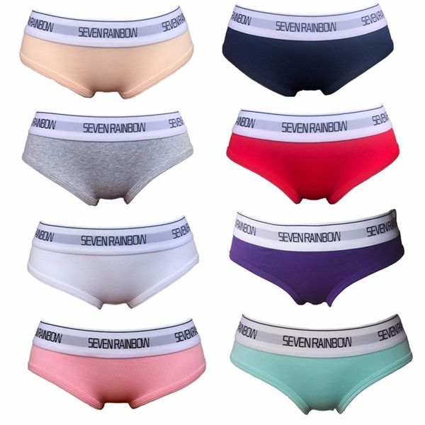 7 pièces femmes sexy coton sous-vêtements ceinture blanche femmes culottes confortables slips de lingerie chaîne plus la taille XS-XL 201112