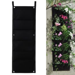 7 zakken bloempotten planter op muur opknoping verticale vilt tuin plant decor groen veld groeien containertassen tuinbenodigdheden 000