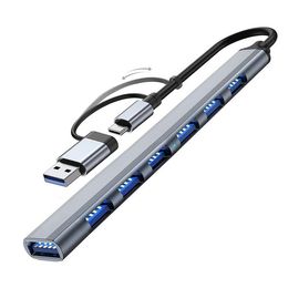 Adaptateur d'accueil HUB USB 2.0/USB 3.0 à 7 Ports, Transmission haute vitesse 5Gbps, répartiteur USB multi-ports pour ordinateur PC