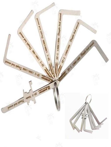 7 tamaños 15mm 13mm Euro Locks removedor de pasadores de llave Pin superior Kit de fijación de trabajo de plástico herramienta de desmontaje herramientas de cerrajería 7229196