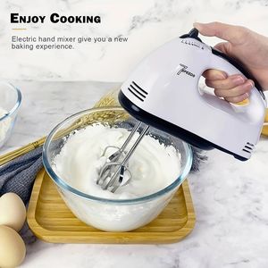 Mezclador de mano eléctrico de 7 velocidades Batidor de huevos Crema automática multifuncional Pastel de comida Hornear Cocinar Mezclador de masa Licuadora de alimentos YFA1881