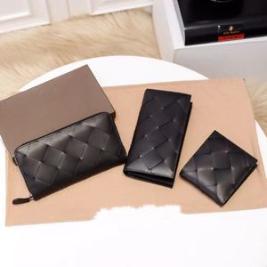 7 étoiles portefeuille de qualité en gros designer de luxe en cuir de vachette véritable max crochet fermeture éclair hommes long sac à main porte-catd noir bagd bateau gratuit