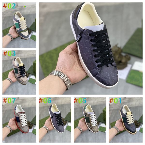 7 Style Casual Designer Luxus Marke Casual Herren Schuhe Flache Outdoor Gestreifte Retro Sport Outdoor Sneakers Schuhe Klassische Herrenschuhe Größe 36-47