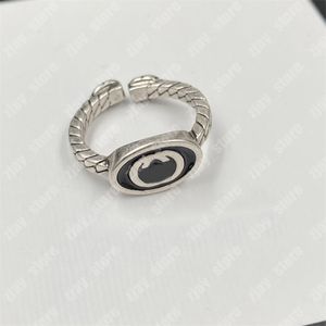 7 estilo diseñador anillo para mujer hombres moda oro letra banda anillos joyería de lujo pareja amor anillos señora fiesta regalos con caja