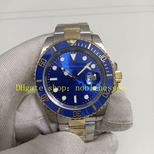 7 Style Hommes 41mm Montre Photo Réelle Hommes 126613lb Cadran Bleu Lunette En Céramique Or Jaune 18 Carats Bracelet En Acier Bicolore 126618 Mécanique 126610 Montres De Sport De Plongée