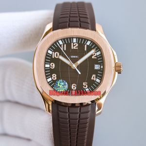 7 Estilos Relojes de alta calidad 5167R-001 40 mm Oro rosa Cal.324 S C Reloj automático para hombre Esfera marrón Correa de caucho Caballeros Relojes deportivos