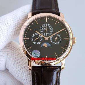 7 Stijlen Topkwaliteit Horloges K6F 43175 / 000R-B343 Patrimony Perpetual Calendar Cal.1120QP Automatische Herenhorloge Black Dial Lederen Strap Gents Sport Horloges