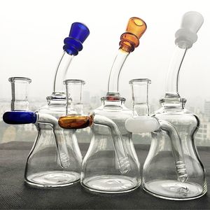 narguilés mini bécher bongs bongs en verre vert avec perc en ligne Dab Rig Conduites d'eau Wax Oil Rigs Petit barboteur