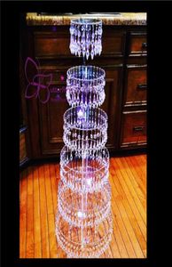 Supports à gâteaux en cristal, lustre à 7 niveaux, tour à cupcakes, tour à gâteaux pour fête de mariage, pièces maîtresses de mariage, 4991041