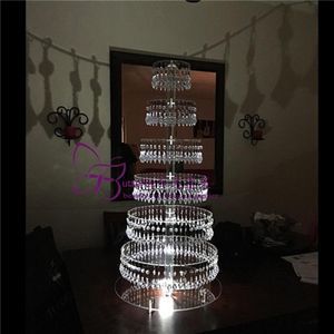 7 Tier Kroonluchter kristallen cake stands Cupcake Tower Stand bruiloft Party Cake Tower bruiloft centerpieces283S