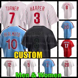 7 Trea Turner Jersey Bryce 3 Harper Baseball 10 Jt Realmuto Kyle Schwarber Philadelphias Alec Bohm Mike Schmidt Nick Castellanos Bryson Stott Phillies Brandon