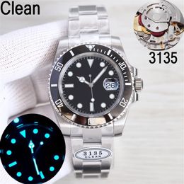 7 types de montres pour hommes de luxe propres V11 116610L boîtier en argent lunette en céramique noire SUB Eta31353235 montre mécanique 904L en acier inoxydable ste201p