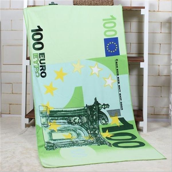 70 * 140cm Microfibre imprimé Euro Bain EURO serviette de plage pour adultes Serviette Ronde American British Drapeau Britannique Plage Serviette 201027