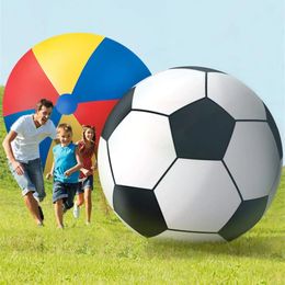 70-200 cm de grande plage gonflable ballon extérieur pelouse rouge jaune bleu gonflable ballon maternelle football sportif amusant 240509