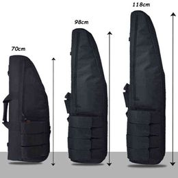 70 98 118 cm Tactisch Gun Molle Bag Heavy Duty Rifle Case Gun Carry Schoudertas voor Sniper Airsoft Holster Jachtaccessoires Y1227