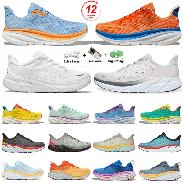 70+ Couleur Desinger Chaussures Chaussures de randonnée décontractées Bondi 8 Clifton 9 Harbor Mist Noir Blanc Carbone X 2 Free People Athletic Hommes Femmes Chaussures Baskets