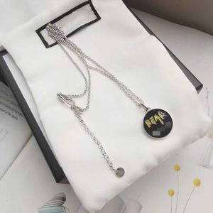 70% korting op 2023 Nieuwe luxe hoogwaardige mode -sieraden voor Sterling Silver Real Series Ronde ketting voor mannen en vrouwen trui keten Persoonlijkheid Creatief geschenk