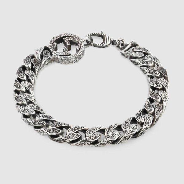 70% OFF 2023 Nouveaux bijoux de mode de haute qualité de luxe pour le même motif double antique Bracelet tendance personnalité avant-gardiste Thai bijoux à la main en argent