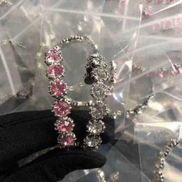 70% di sconto gioielli di design braccialetto collana anello diamante rosa aperto pieno di diamanti femminile braccialetto gioielli leggeri nuovi gioielli