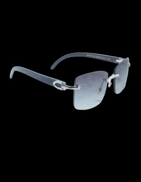 70 Off Store en ligne Buffalo Horn Lunettes de soleil Rimless Square Xury Designer Blanc Black Buffs Sun Verres de soleil Tendy Ga6733429