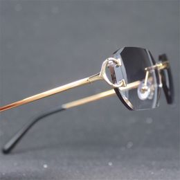 70% de réduction sur les lunettes de soleil coupées de diamants pour diamants femmes et hommes Carter Glasses Decoration Gafas Sol Luxury Designer Piccadilly Shades pour DRI 268O
