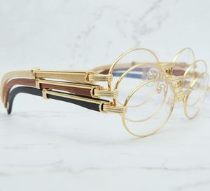 Hout Helder Brilmonturen voor Mannen Retro Ovale Brillen Frame Vrouwen Heren Accessoires Luxe Merk 9475703