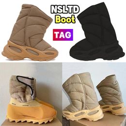 Designer NSLTD Botas até o joelho botas masculinas sapatos femininos tênis fashion botas de neve quentes botas masculinas Knit RNR Booted Sulfer Khaki Boot tênis slip-on de inverno