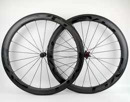 Full Carbon Wheels 50mm Diepte 25mm Breedte Carbon Whebeelset Clincher / Tubular Road Carbon Bike Whebeelset met Evo Black Decals