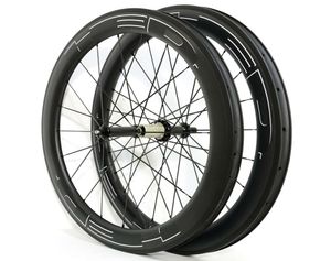 700c 60 mm de profondeur de 25 mm de largeur roues en carbone Clinchertubulaire vélo de route en carbone roum Ushape Rims with Powerway R36 H8314149