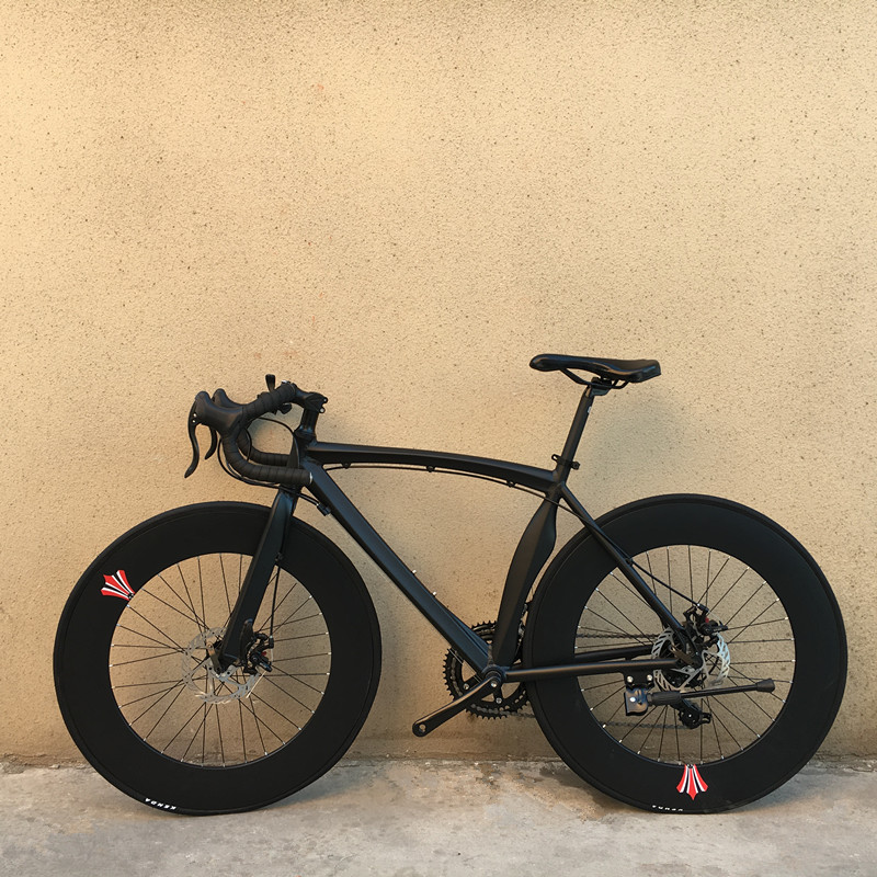 700C Rennfahrradbike Aluminiumlegierung Rahmen Set Doppel -Disc -Brems -Rennrad für Männer und Frauen 14/18/18/20 Geschwindigkeit 48/53 cm