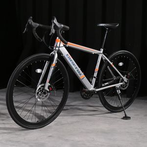 700c Bicicleta de carretera para hombres Aleación de aluminio Velocidad variable Bicicleta Estudiante Racing Road Bikes Bike de grava con marco de viento Brken