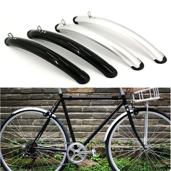 700C Road Bicycle Finfer Fender retro bicicleta retro bicicleta fija Fender Piezas prácticas de aluminio negro plástico 240301