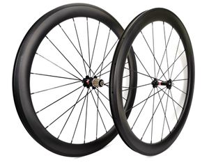 700C Road Bike Carbon Whebeelset 50mm Diepte 25mm Breedte Clincher Carbon Wheels met Novatec 271/372 Hubs, UD Matte Finish