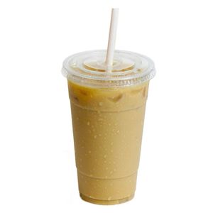 Gobelets en plastique transparent de 700ml, 24 oz, avec couvercles, pour boissons froides glacées, café, thé, Smoothie, bulle Boba, jetable, grande taille, 240108