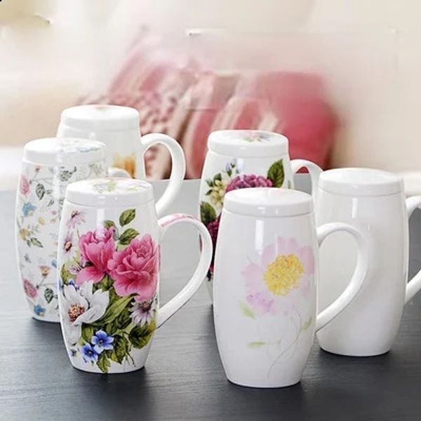 700ml China de huesos Big Coffee Taza Cerámica Té Té Té Tea grande Copa de Navidad de regalo de porcelana 240407