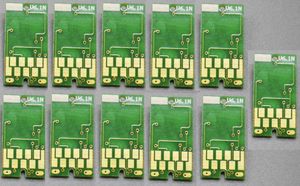 700 ml Volledige set 11 stuks / partij, resettabele chip voor Epson Pro 7900 9900 Inkjetprinter T6361-T6369 T636A T636B inktcartridge-chip