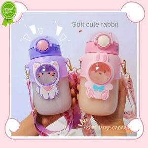 700 ml kinderen waterfles met rietje voor school BPA gratis schattige cartoon lekbestendig mok draagbare beker buiten reizen drink tumbler