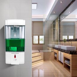 700ml Zeepdispenser Automatische Seifenspender Vloeistofdispenser Wandmontage Ontsmettingsmiddel Dispenser voor Badkamer Kitchen3328