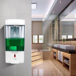 700ml Zeepdispenser Automatische Seifenspender Vloeistofdispenser Wandmontage Ontsmettingsmiddel Dispenser voor Badkamer Kitchen2787