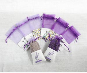 700 pièces violet coton Organza lavande Sachet sac bricolage fleur séchée douce Bursa garde-robe anti-moisissure cadeau sac sacs