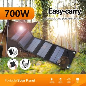 Chargeur de téléphone à panneau solaire 700W 700W Banques d'alimentation imperméable USB pour le camping en plein air USB Charge d'urgence 240430
