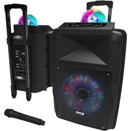 Système de haut-parleur PA portable 700W avec Bluetooth, mp3, USB, microphone et feux de DJ - Batterie rechargeable - parfait pour les événements et les fêtes