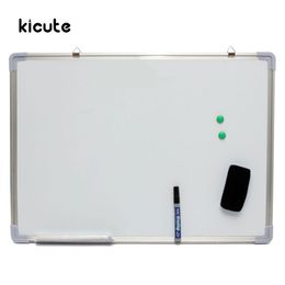 Tableau d'écriture de tableau blanc magnétique de 700x500mm avec stylo effaçable boutons magnétiques tableau blanc simple face pour bureau de classe 210312