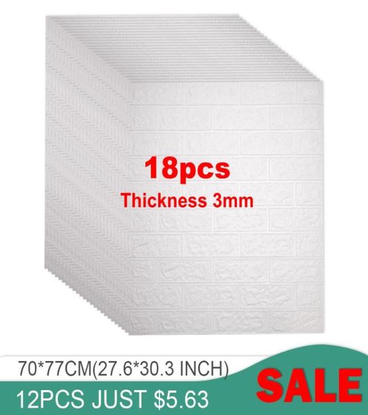 7077cm DIY 3D BRICK MURS Autocollants Home Decoration Salon Chambre Decor Foam Self-Galle Paper Art Home Mur Wall Decals5846776