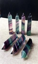 7080 mm Hauteur naturel Quartz Wand Fluorite Rainbow Crystal Points Cure GEM 1PC4989354