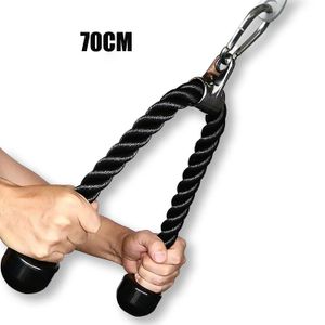 7090120140cm Zware tricep touw Pull Down Fitness Cable Bevestiging biceps triceps terug spieroefenaar gecoat nylon 240402