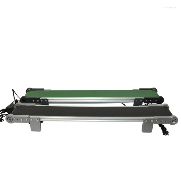 Impresora de inyección de tinta con código de fecha, línea de producción industrial, Mini cinta transportadora portátil de goma y PVC, velocidad ajustable, 70cm y 10cm