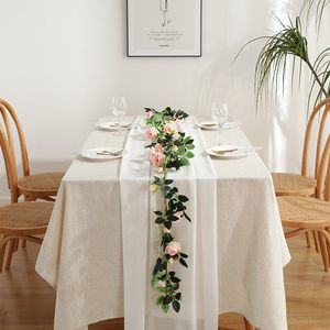 70cm*300cm Chiffon Table Runner Wedding Party Baby Shower Decoratie Kleurrijke tafelkleden