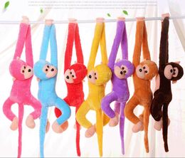Boneca de macaco de som de 70 cm colorida de braço longo boneca de pelúcia brinquedos de pelúcia infantis brinquedos de pelúcia de som por atacado
